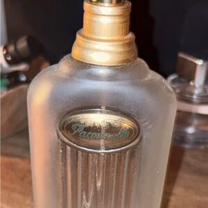 Faconnable Frosted Glass Art Bottle - Gold and Silver